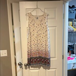 Old Navy Cream Floral Midi Dress